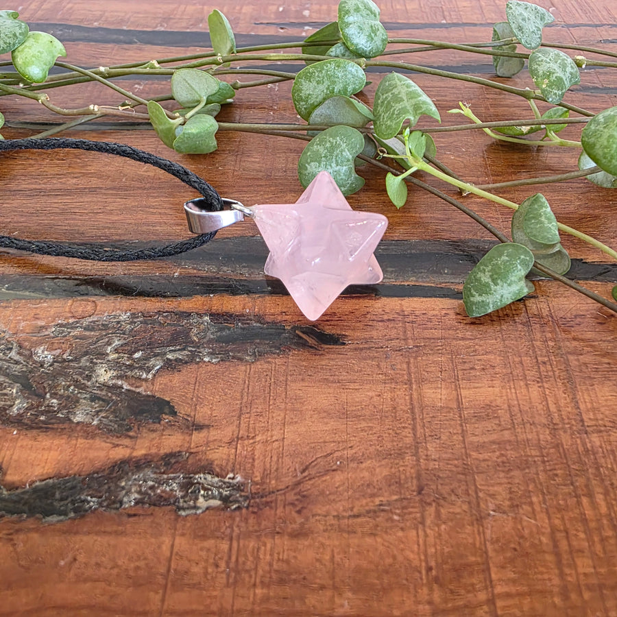 Rose Quartz Merkabah Pendant
