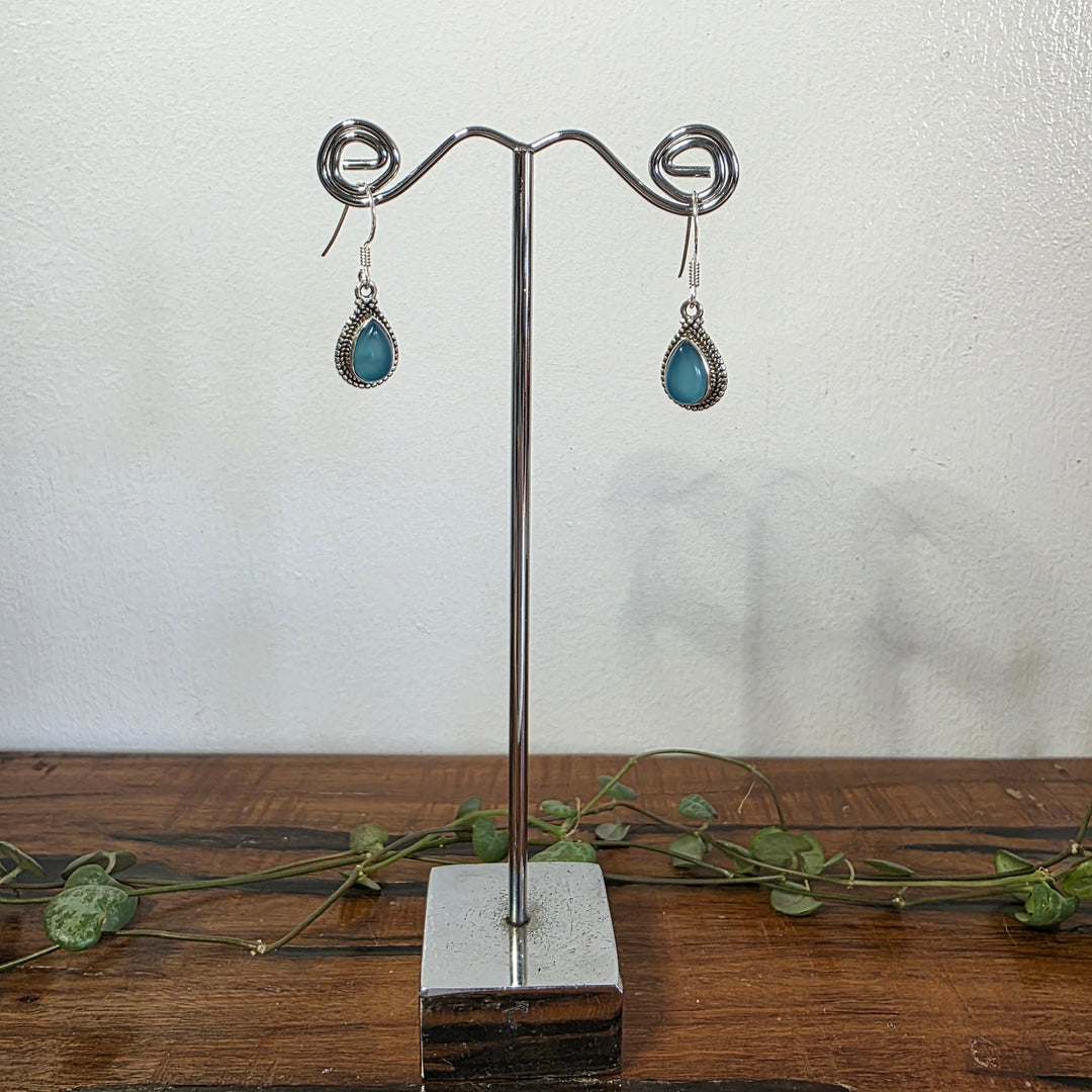 Blue Chalcedony - Earrings