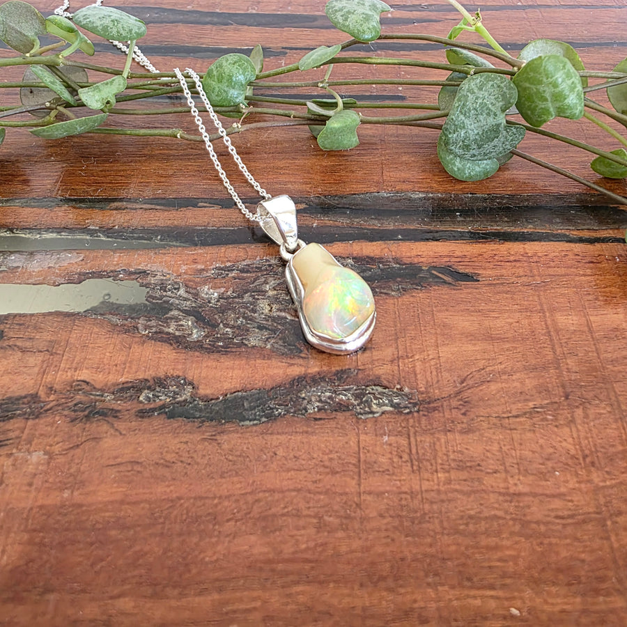 Opal Pendant set in 925 sterling silver