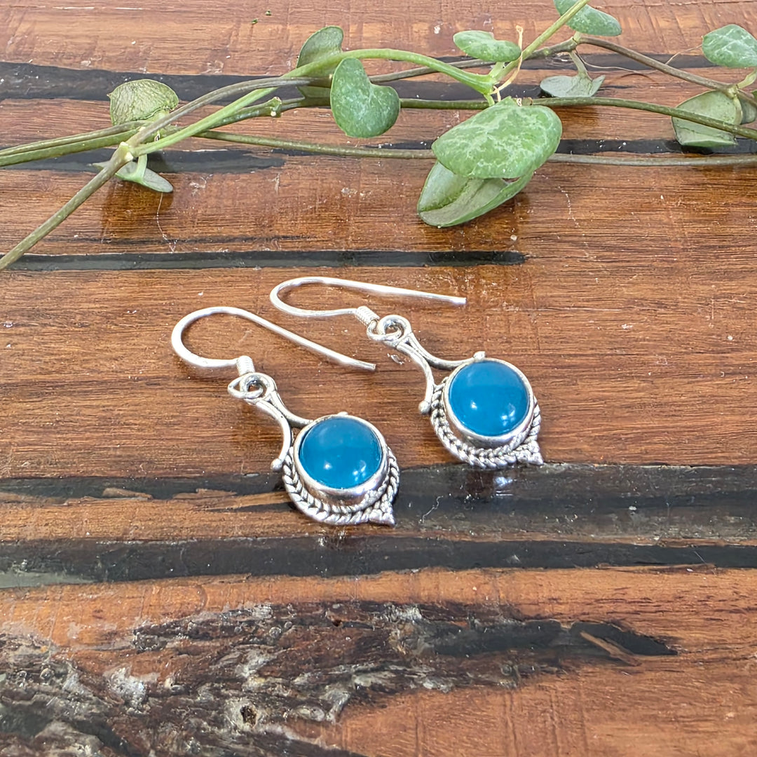 Blue Chalcedony - Earrings