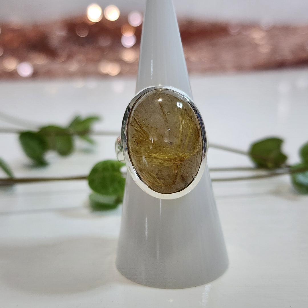 Golden Rutilated Quartz - Ring