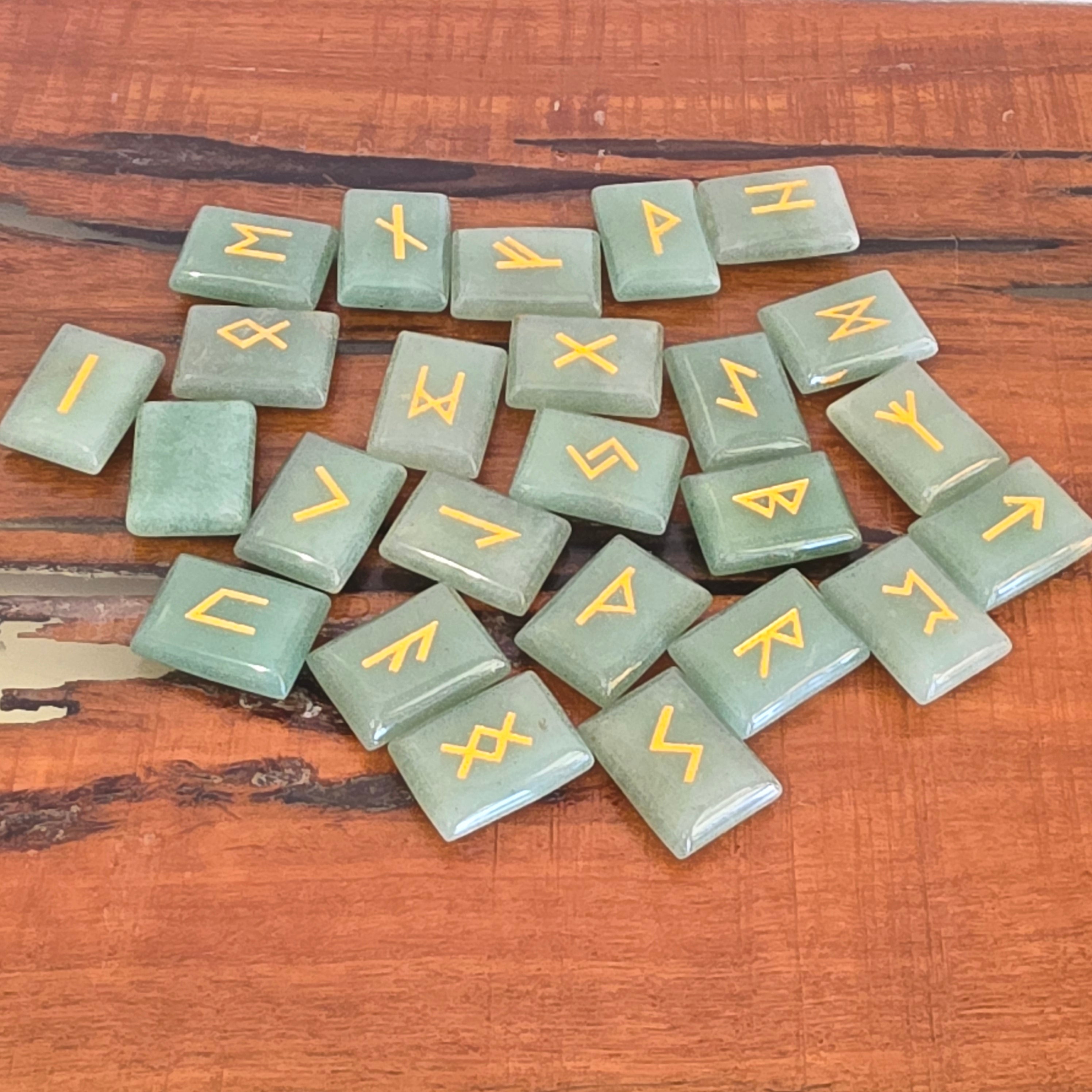 Green Aventurine - Runes – Mel'z Place