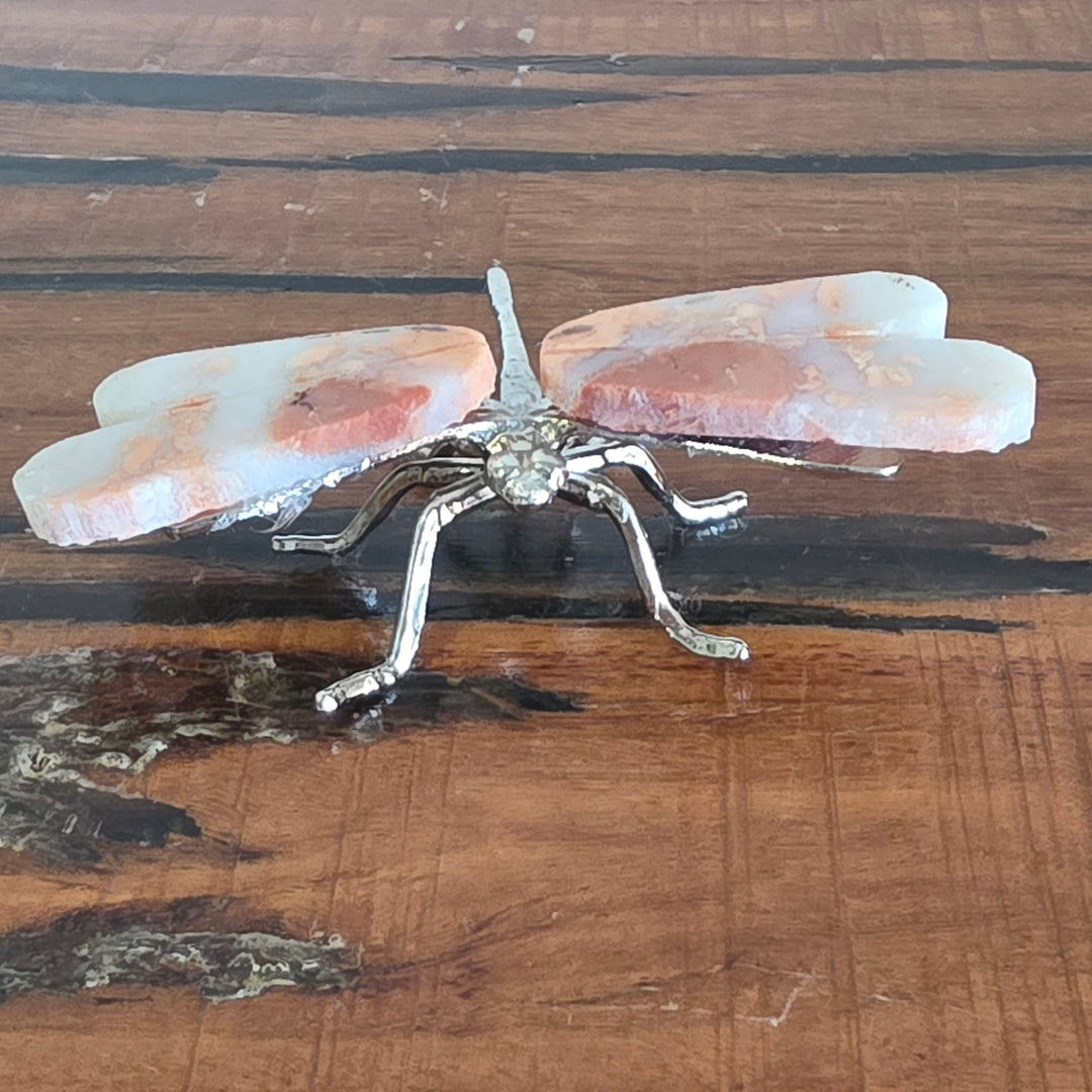 Pink Agate- Dragonfly