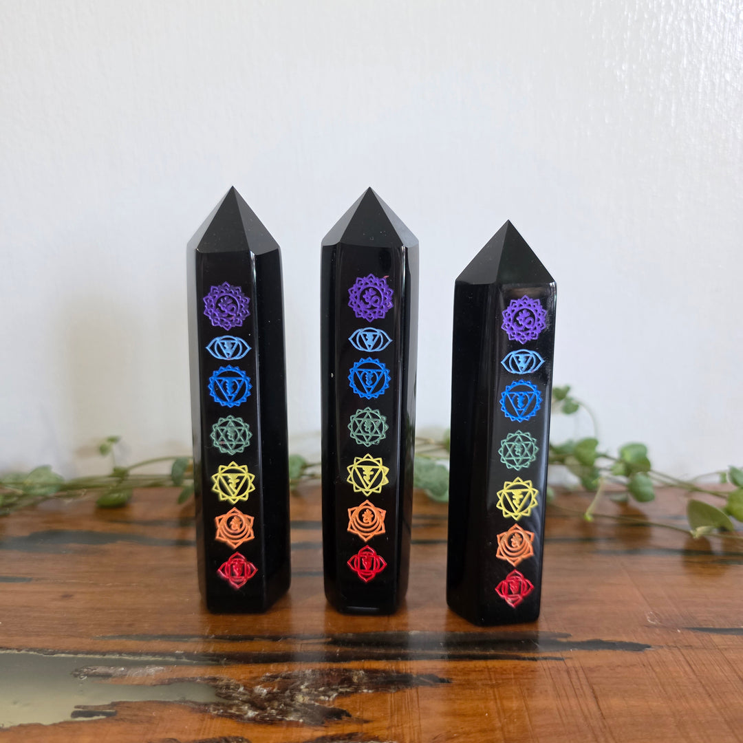Obsidian Black - Chakra Tower