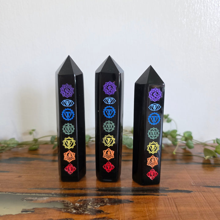 Obsidian Black - Chakra Tower