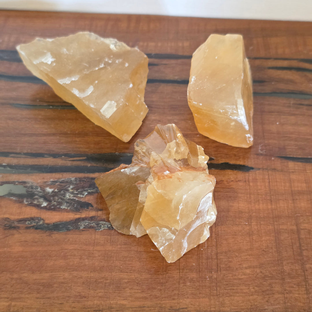 Amber Calcite - Raw
