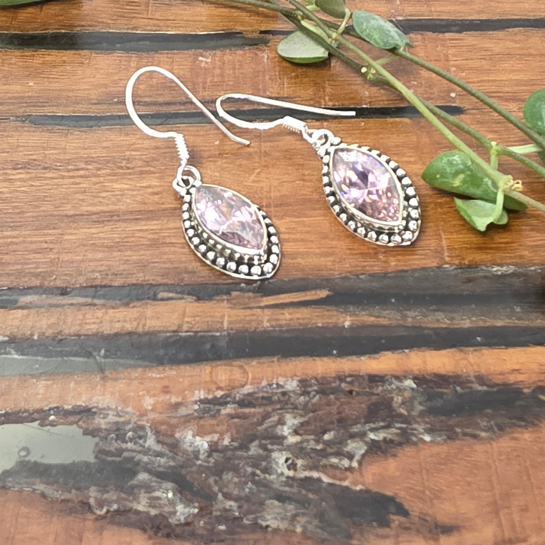 Pink Topaz - Earrings