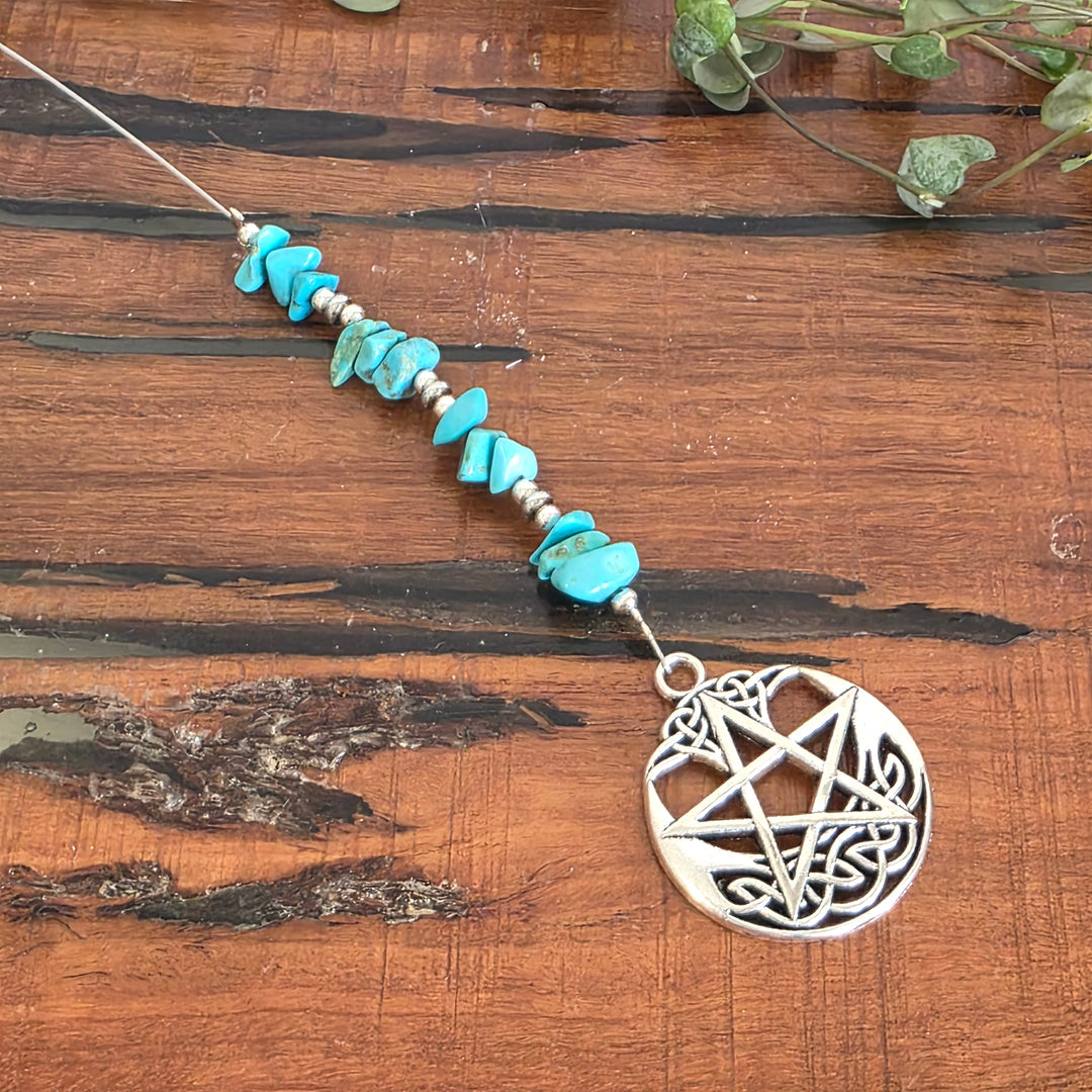 Sun Catchers - Turquoise Pentagram