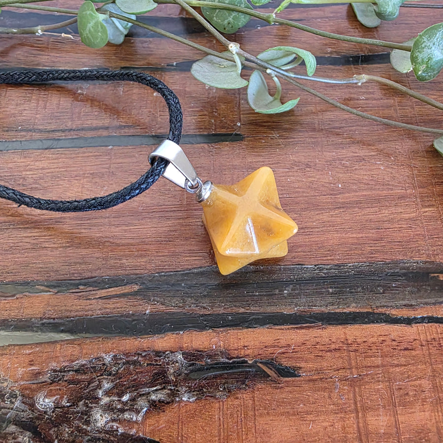 Yellow Jade Merkabah Pendant