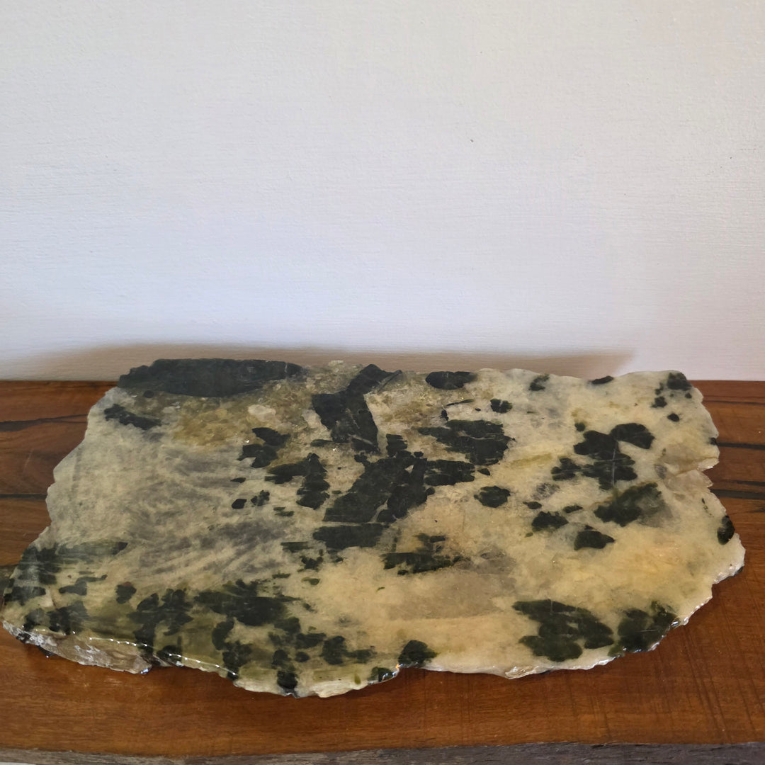 Tourmaline in Prehnite - Slab