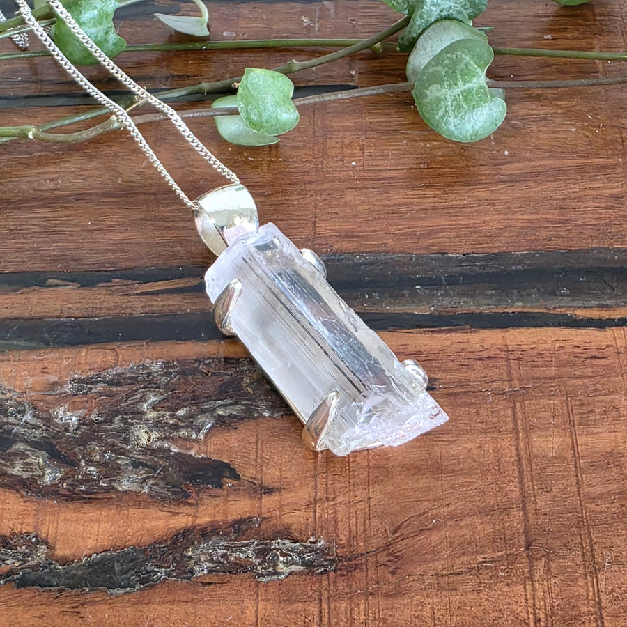 Kunzite Pendant set in 925 Sterling Silver