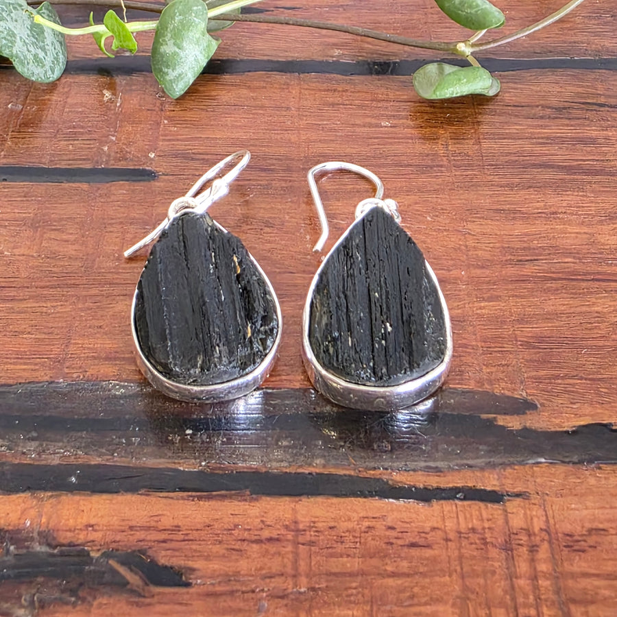 Tourmaline Black - Earrings - Mel'z Place
