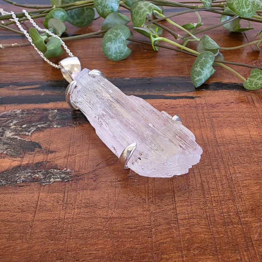 Kunzite Pendant set in 925 Sterling Silver