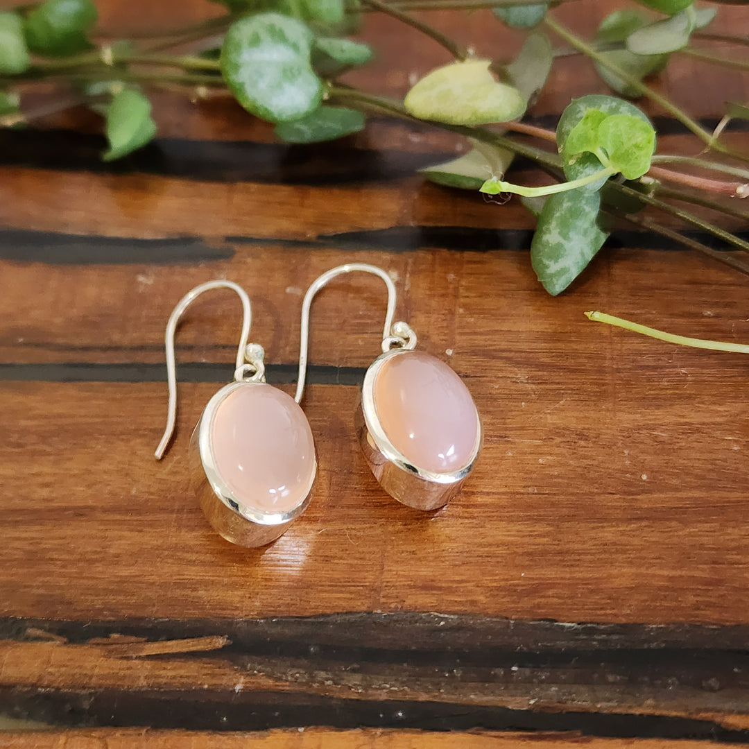 Pink Chalcedony - Earrings