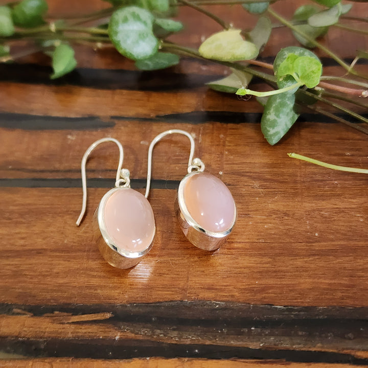 Pink Chalcedony - Earrings