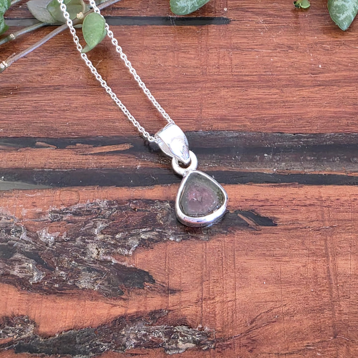 Watermelon Tourmaline Pendant set in 925 sterling silver,
