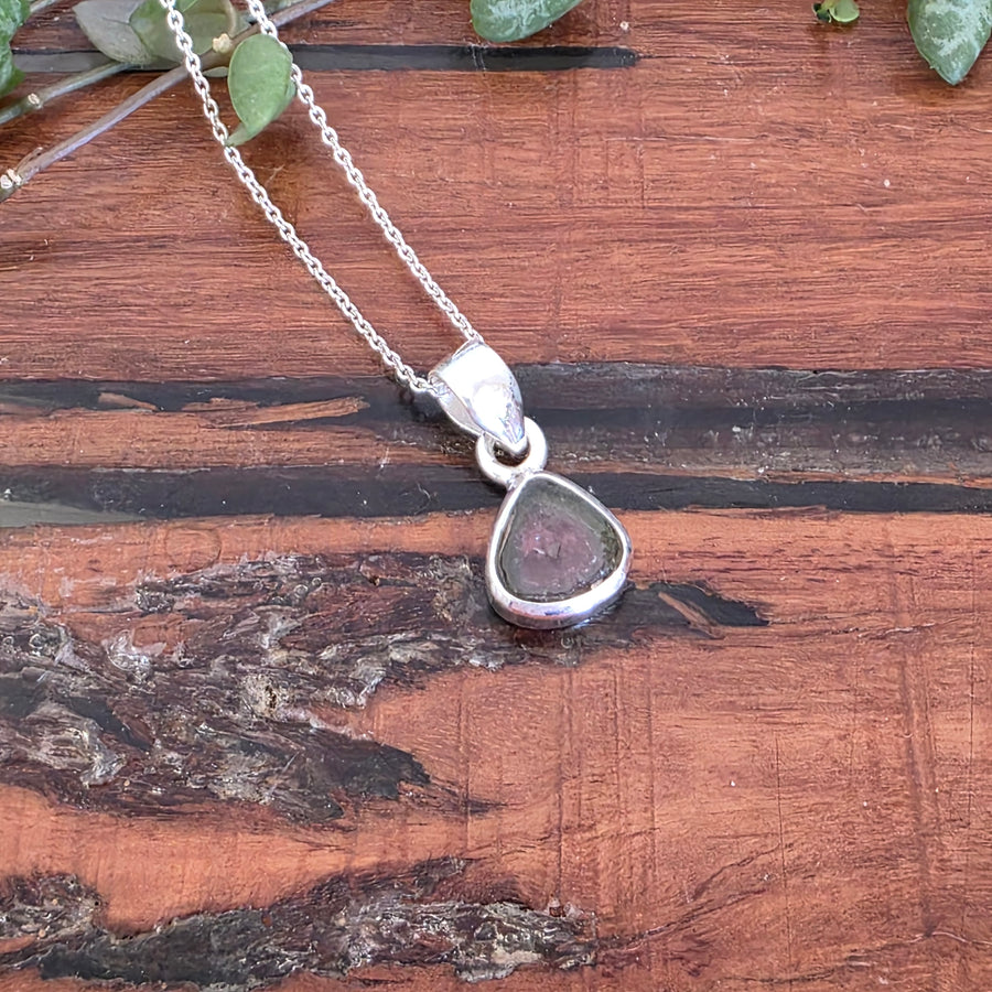 Watermelon Tourmaline Pendant set in 925 sterling silver,