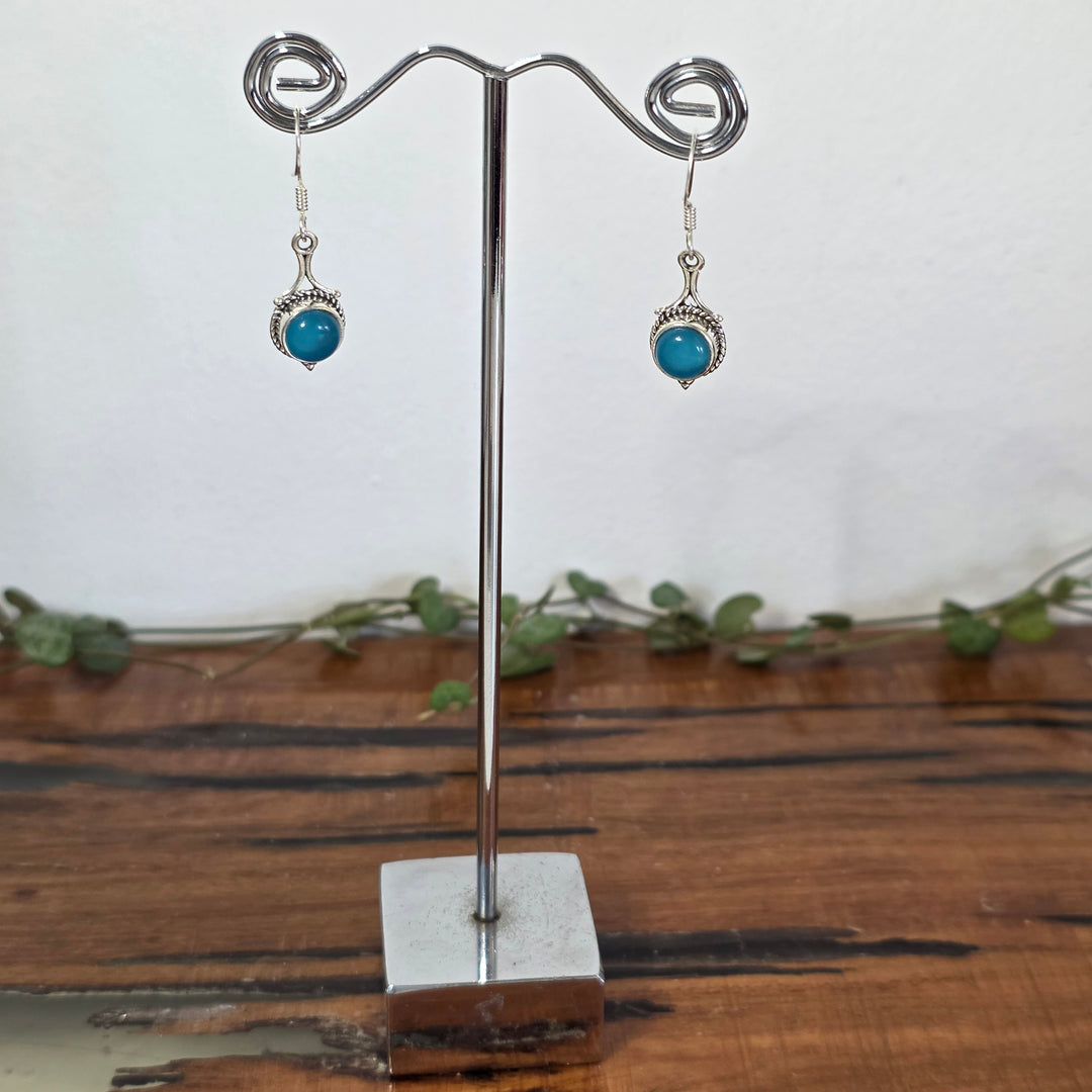Blue Chalcedony - Earrings