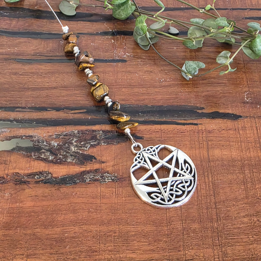 Tigers Eye Pentagram