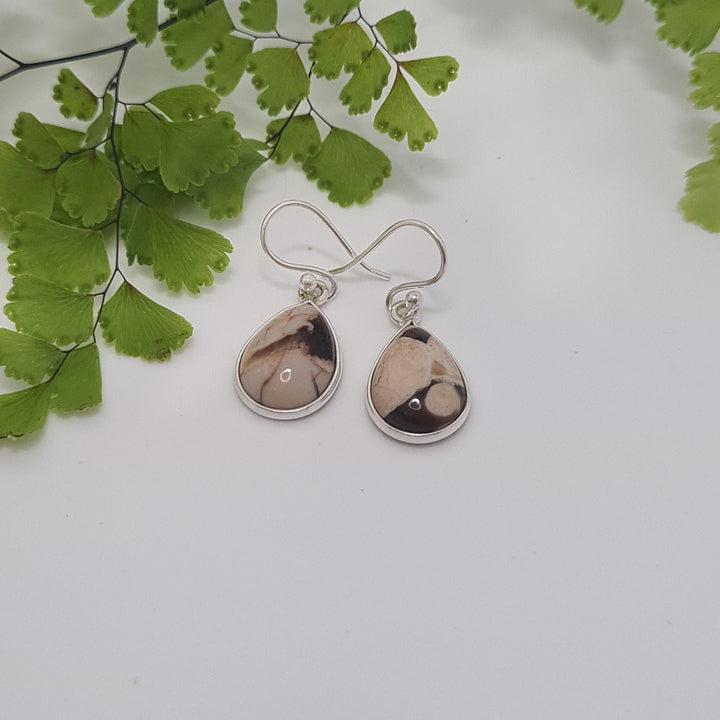 Peanut Wood Jasper Earring set in 925 sterling silver.