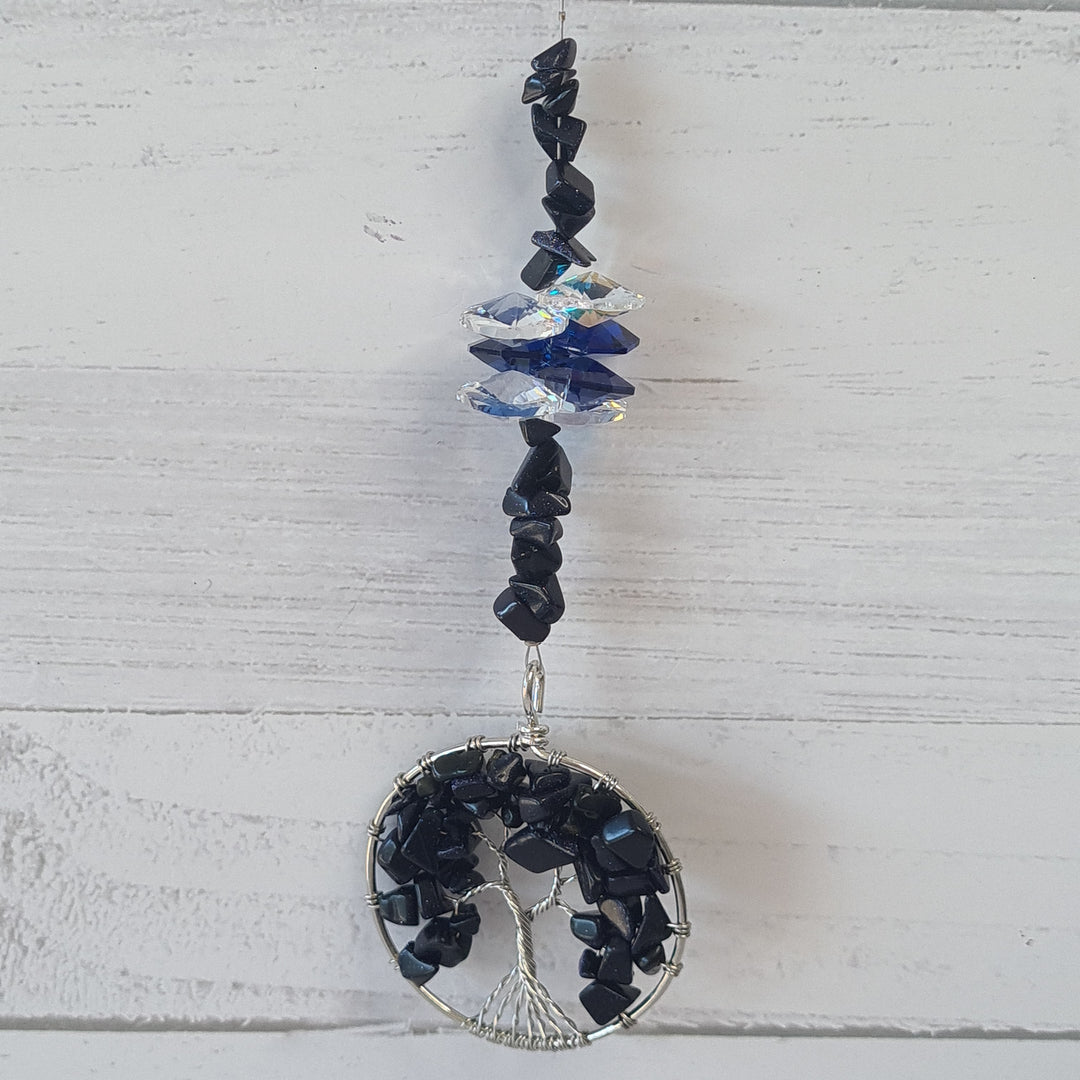 Sun Catchers - Blue Goldstone Tree of Life