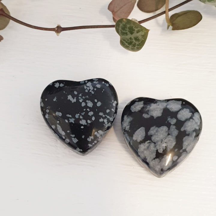 Snowflake Obsidian - Heart