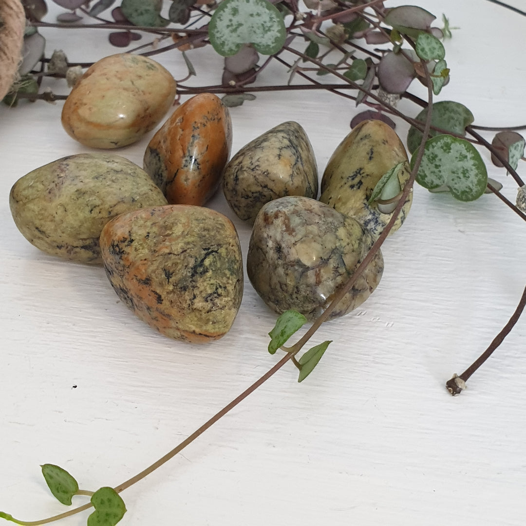 Lemon Matrix Jasper - Tumbled