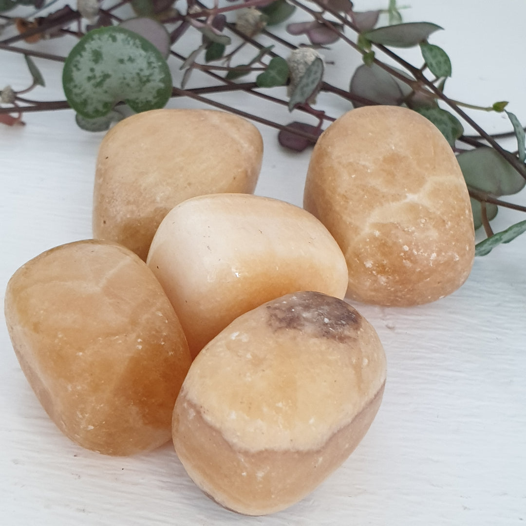 Yellow Aragonite - Tumbled