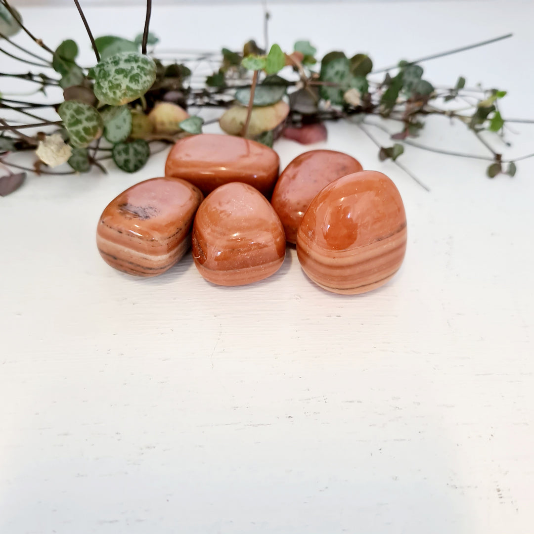 Orange Stripe Jasper - Tumbled