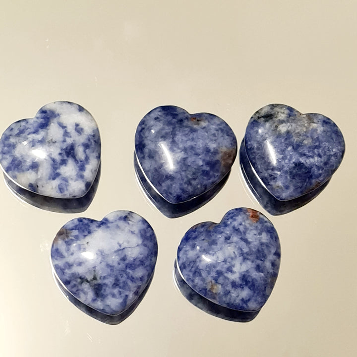 Blue Spot Jasper - Hearts 30mm