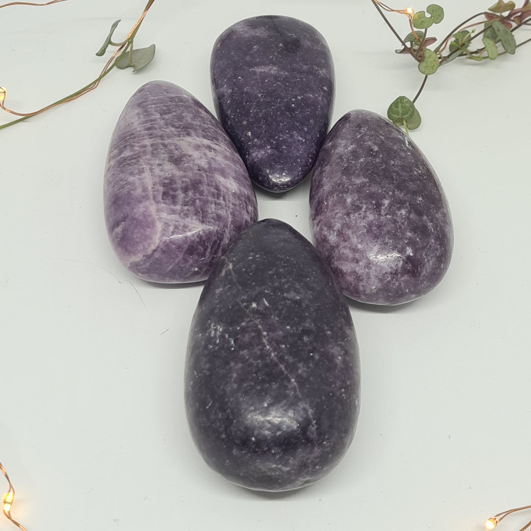 Lilac Lepidolite - Palm Stones