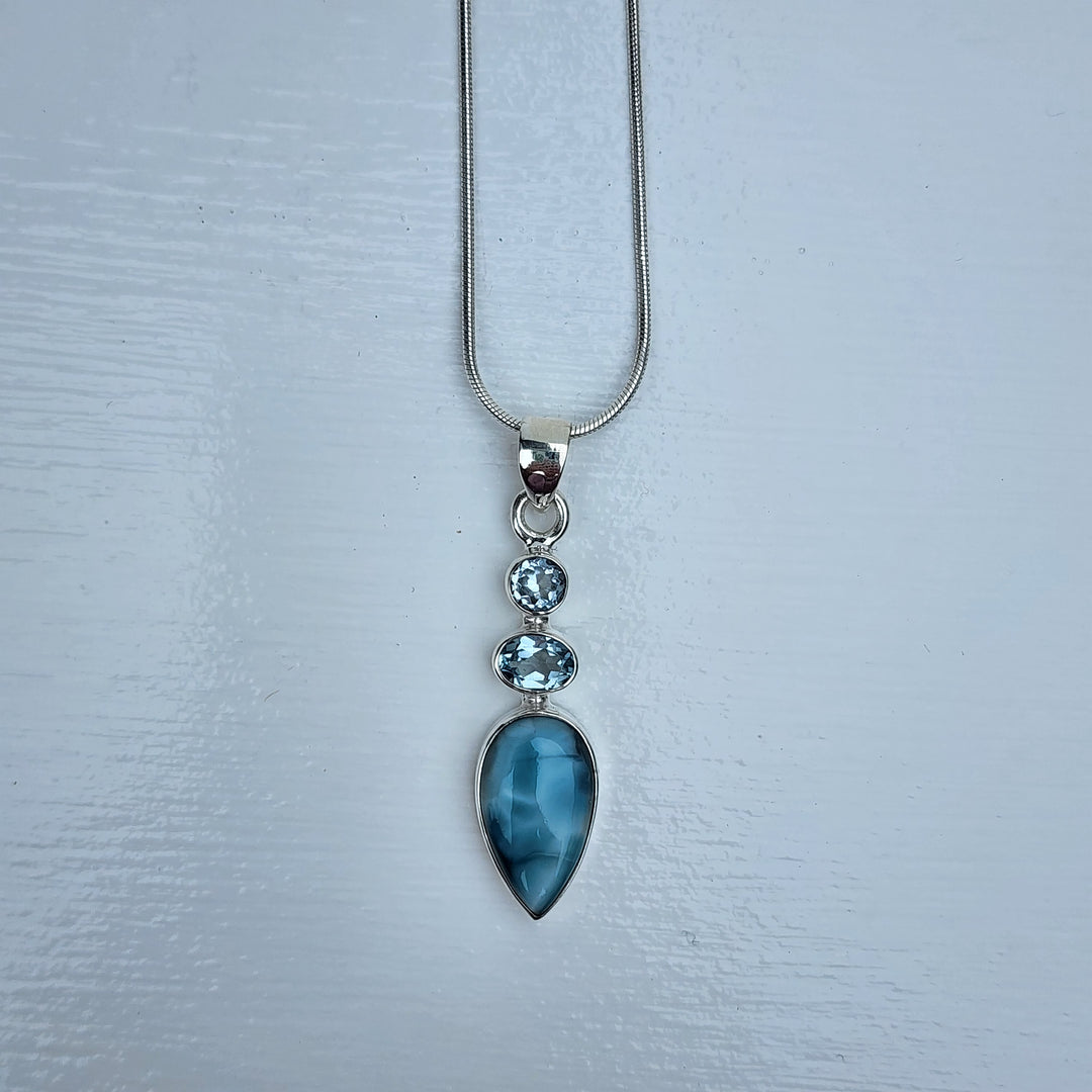 Larimar & Topaz Blue - Pendant