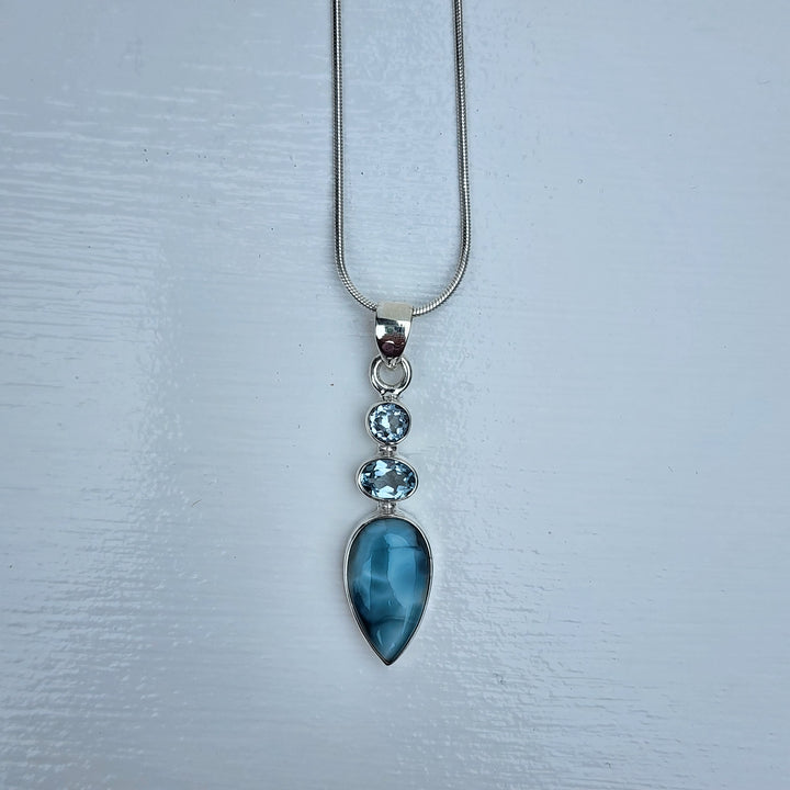 Larimar & Topaz Blue - Pendant