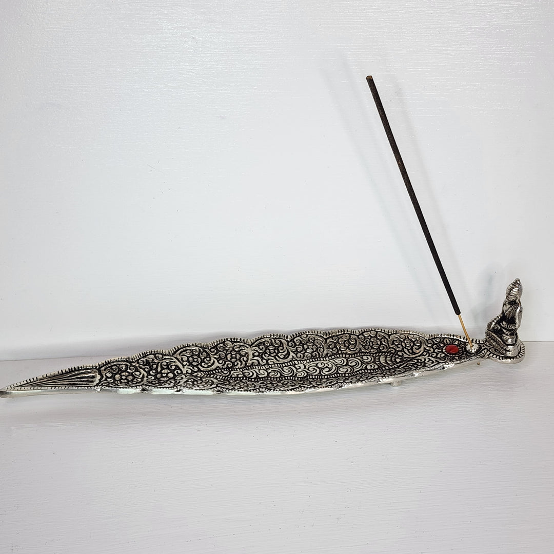 Incense Burner - Aluminium Leaf with Buddha