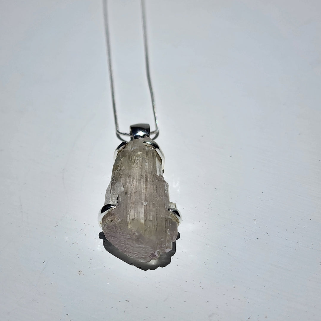 Kunzite Pendant set in 925 Sterling Silver