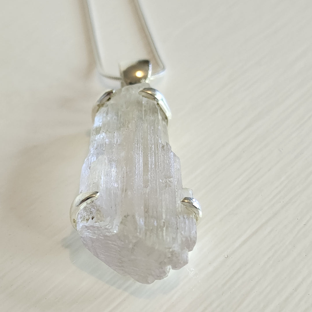 Kunzite Pendant set in 925 Sterling Silver