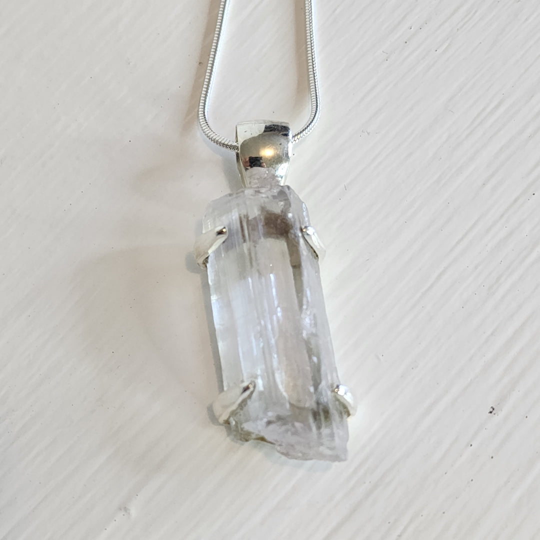 Kunzite Pendant set in 925 Sterling Silver