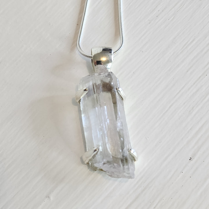 Kunzite Pendant set in 925 Sterling Silver