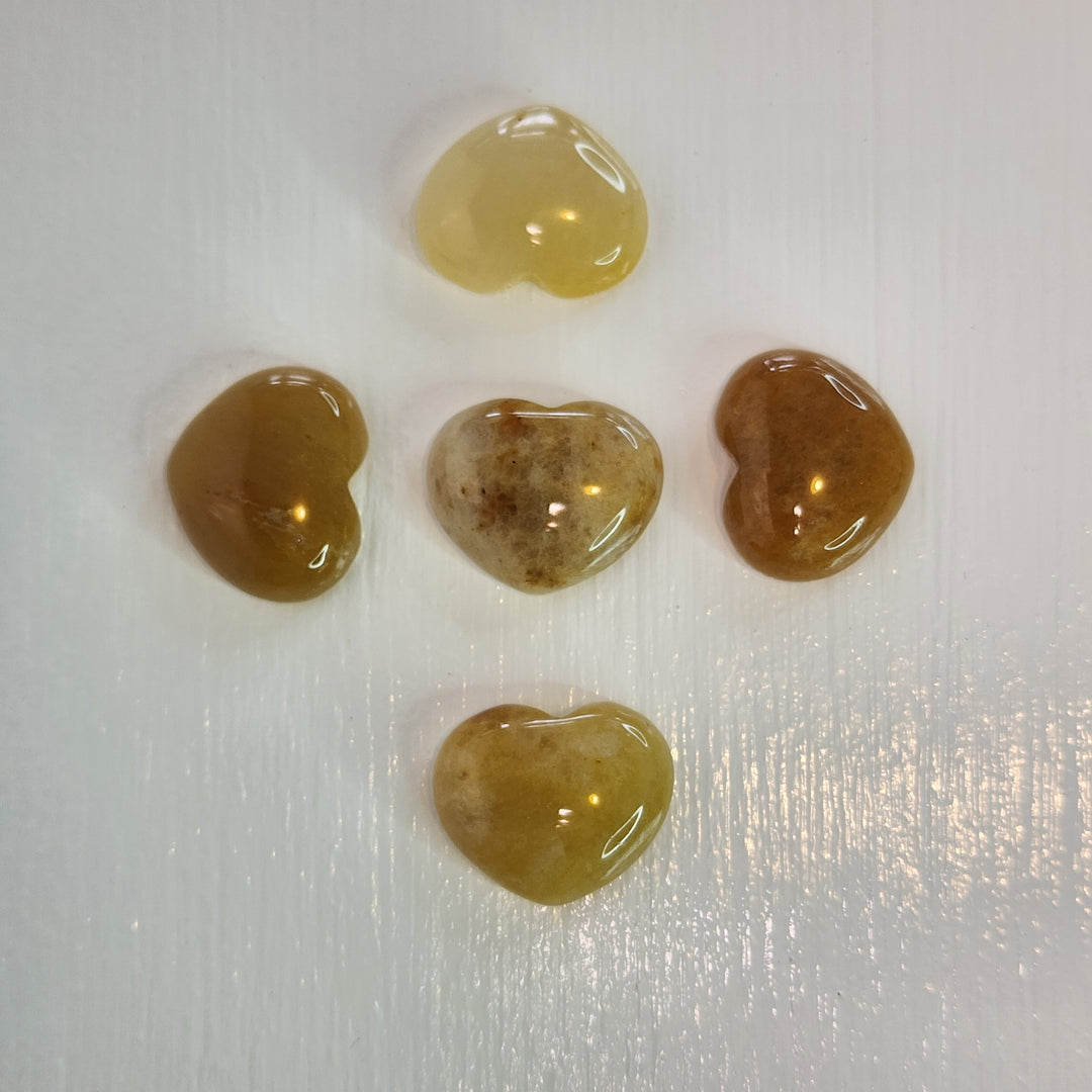 Jade Yellow - Heart 20mm