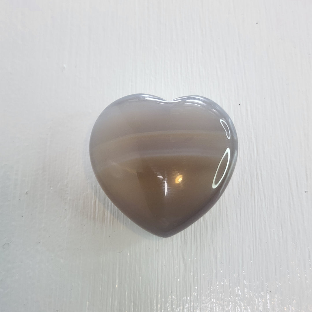 Agate Grey - Hearts 30mm