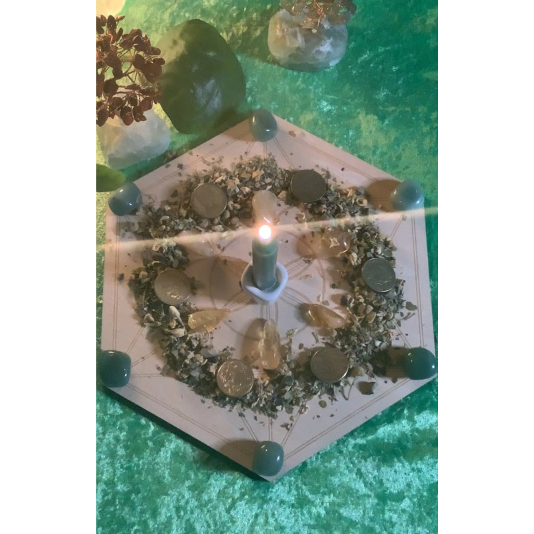 Money Attraction Crystal Grid Pack